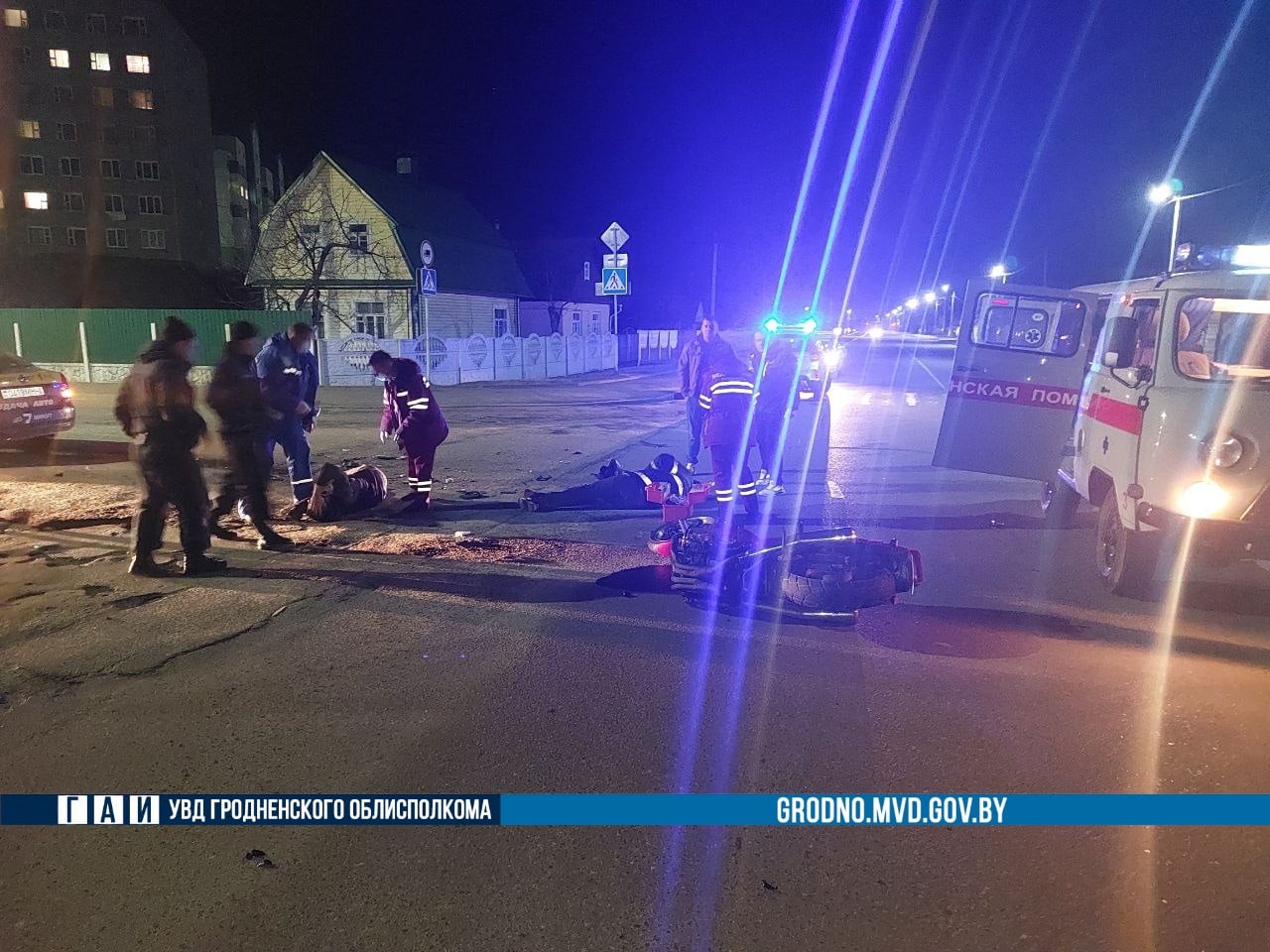 В Сморгони столкнулись мотоцикл и такси (+Видео)