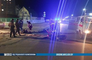 В Сморгони столкнулись мотоцикл и такси (+Видео)