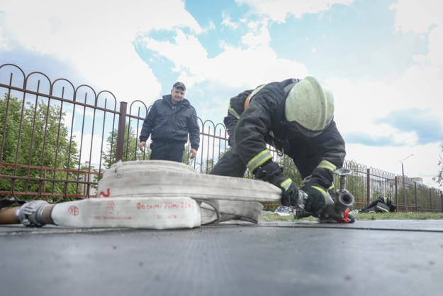 В Сморгони проходят районные соревнования санитарных дружин и добровольных пожарных формирований