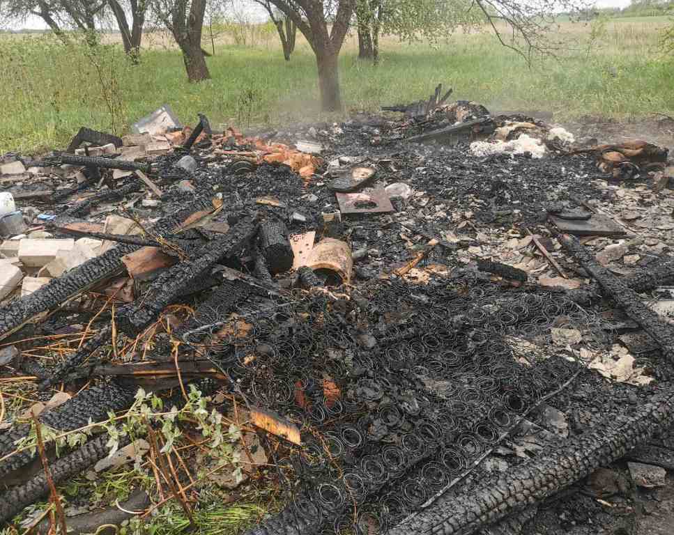В Сморгонском районе горела хозпостройка